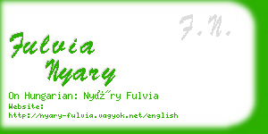 fulvia nyary business card
